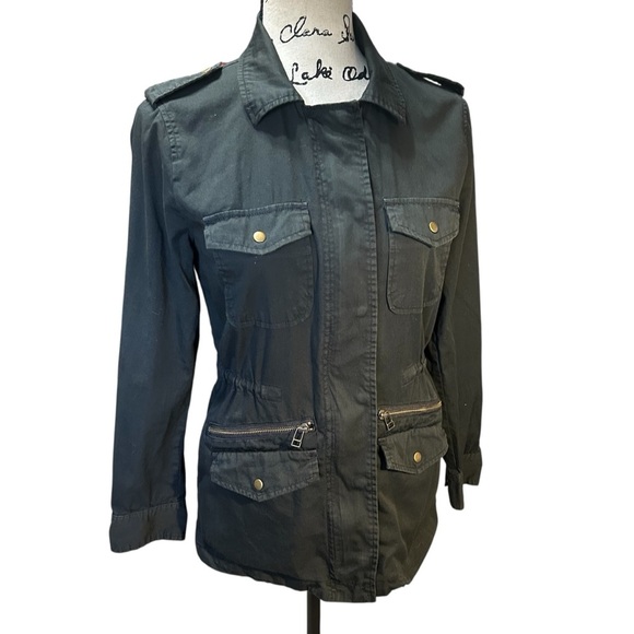 Lily Aldridge for Velvet Ruby Lightweight Utility Army Jacket Gray Size XS - Picture 3 of 14